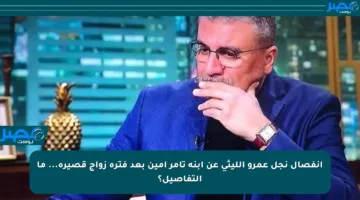 انفصال نجل عمرو الليثي عن ابنة تامر أمين بعد فترة زواج قصيرة… ما التفاصيل؟